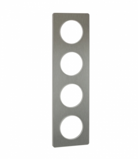 Odace Ramka 4-krotna (biała), inox Schneider S52P808J