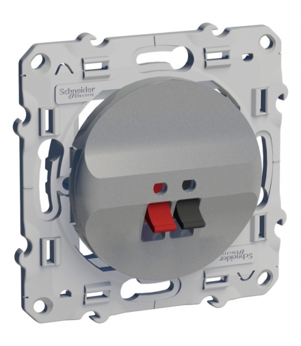 Odace Gniazdo głośnikowe, aluminium Schneider S530487
