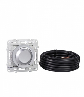 Odace Termostat elektroniczny, obrotowy, z czujnikiem, aluminium Schneider S530507