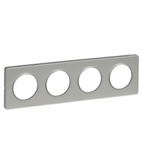 Odace Touch ramka 4-krotna aluminium Schneider S53P808