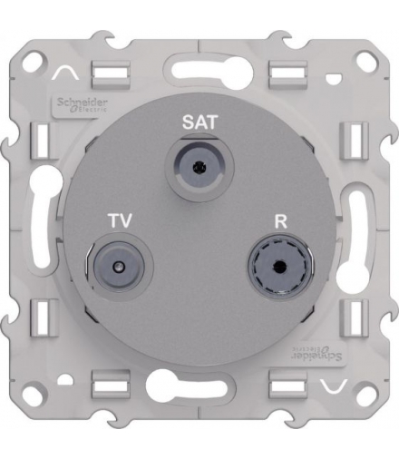 Odace Gniazdo R/TV/SAT końcowe, aluminium Schneider S53D460