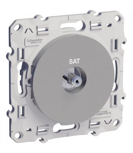 Odace Gniazdo R/TV/SAT końcowe, biały Schneider S52D460