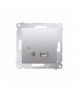Odbiornik Bluetooth z ładowarką USB srebrny mat, metalizowany D7501385.01/43