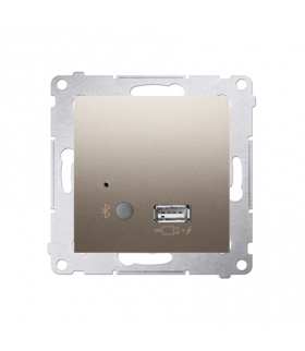 Odbiornik Bluetooth z ładowarką USB złoty mat, metalizowany D7501385.01/44