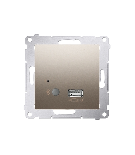 Odbiornik Bluetooth z ładowarką USB złoty mat, metalizowany D7501385.01/44