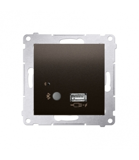 Odbiornik Bluetooth z ładowarką USB brąz mat, metalizowany D7501385.01/46