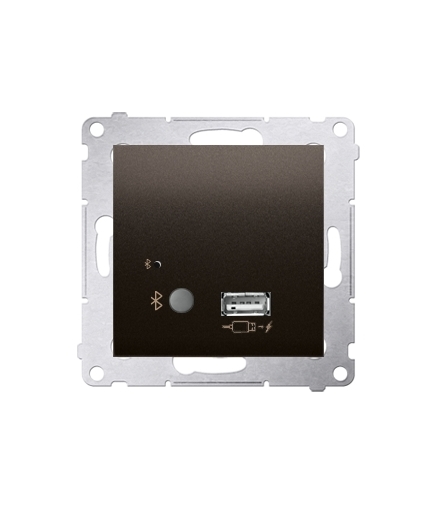 Odbiornik Bluetooth z ładowarką USB brąz mat, metalizowany D7501385.01/46