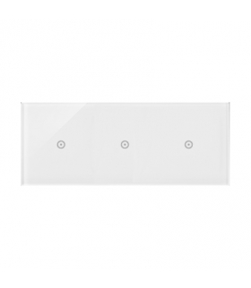 Panel dotykowy 3 moduły 1 pole dotykowe, 1 pole dotykowe, 1 pole dotykowe, biała perła DSTR3111/70