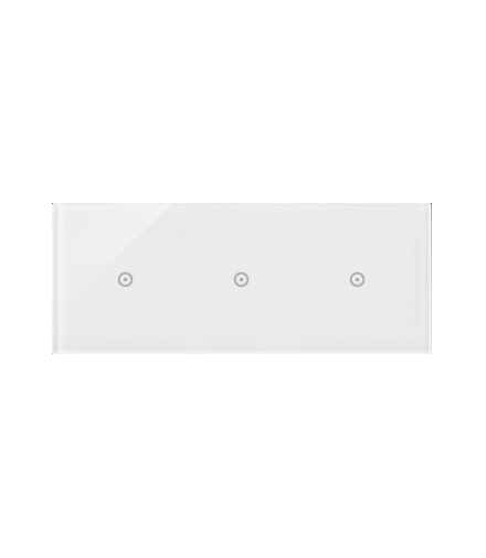Panel dotykowy 3 moduły 1 pole dotykowe, 1 pole dotykowe, 1 pole dotykowe, biała perła DSTR3111/70