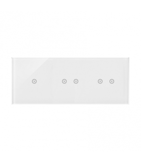 Panel dotykowy 3 moduły 1 pole dotykowe, 2 pola dotykowe poziome, 2 pola dotykowe poziome, biała perła DSTR3122/70