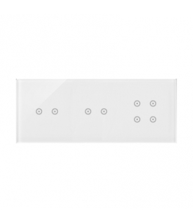 Panel dotykowy 3 moduły 2 pola dotykowe poziome, 2 pola dotykowe poziome, 4 pola dotykowe, biała perła DSTR3224/70