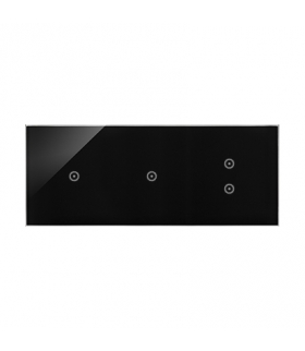Panel dotykowy 3 moduły 1 pole dotykowe, 1 pole dotykowe, 2 pola dotykowe pionowe, zastygła lawa DSTR3113/73