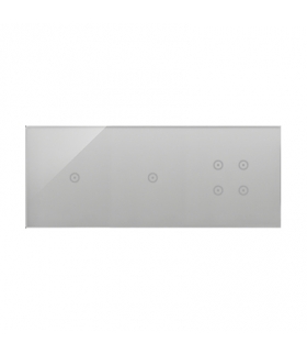 Panel dotykowy 3 moduły 1 pole dotykowe, 1 pole dotykowe, 4 pola dotykowe, srebrna mgła DSTR3114/71