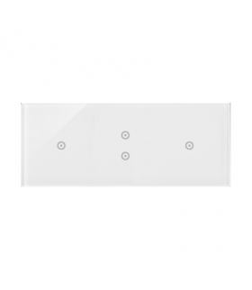 Panel dotykowy 3 moduły 1 pole dotykowe, 2 pola dotykowe pionowe, 1 pole dotykowe, biała perła DSTR3131/70