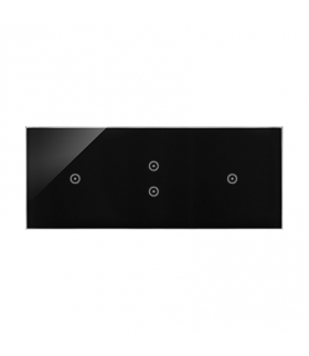 Panel dotykowy 3 moduły 1 pole dotykowe, 2 pola dotykowe pionowe, 1 pole dotykowe, zastygła lawa DSTR3131/73