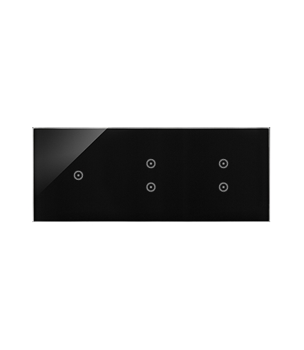 Panel dotykowy 3 moduły 1 pole dotykowe, 2 pola dotykowe pionowe, 2 pola dotykowe pionowe, zastygła lawa DSTR3133/73