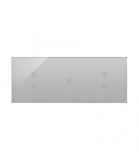 Panel dotykowy 3 moduły 2 pola dotykowe pionowe, 1 pole dotykowe, 2 pola dotykowe pionowe, srebrna mgła DSTR3313/71