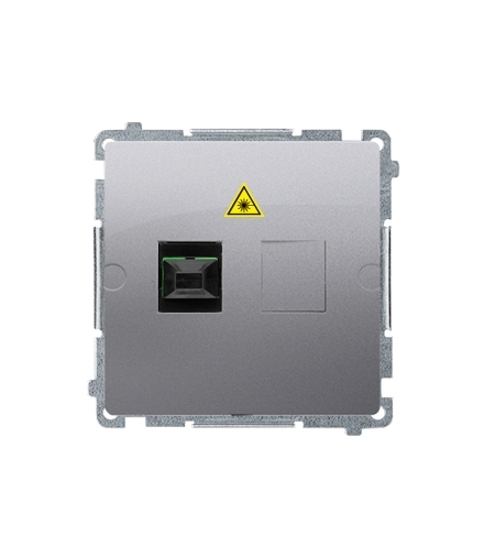 Gniazdo światłowodowe / optyczne podwójne inox, metalizowany BMGS1.01/21