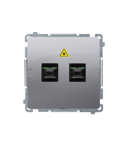 Gniazdo światłowodowe / optyczne podwójne inox, metalizowany BMGS2.01/21