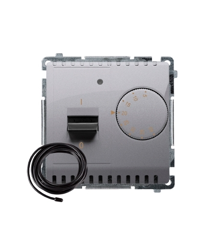 Regulator temperatury z czujnikiem zewnętrzym (sonda) inox, metalizowany BMRT10ZS.02/21