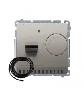 Regulator temperatury z czujnikiem zewnętrzym (sonda) satynowy, metalizowany BMRT10ZS.02/29