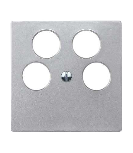 Merten Płytka centralna System M gniazda telewizyjnego cztery otwory aluminium