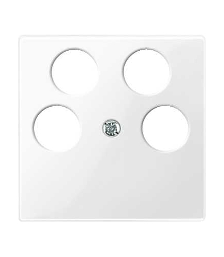 Merten Płytka centralna gniazda TV czterootworowa System M biały polarny
