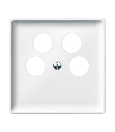 Merten Płytka centralna gniazda TV czterootworowa System Design biały polarny