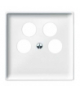 Merten Płytka centralna gniazda TV czterootworowa System Design biały polarny
