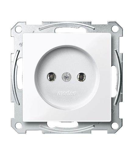 Gniazdo wtykowe bez uziemienia, z przesłoną, zaciski śrub., B.A, P, Sys M MTN2001-0325