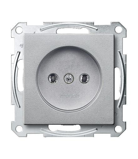 Gniazdo wtykowe bez uziemienia, zaciski śrubowe, aluminium, system M