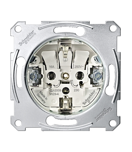 Merten Mechanizm gniazda 2P+PE Schuko zacisk bezśrubowy 250VAC 16A