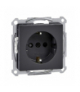 Merten Gniazdo schuko z przesłonami, antracytowe, SYS. M