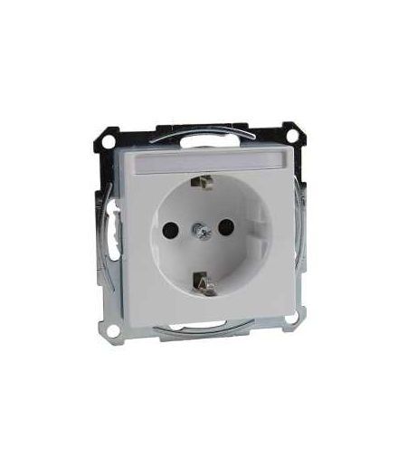 Merten Gniazdo wtykowe SCHUKO z polem opisowym i przesłoną, b.śrub., B.A, P, Sys M