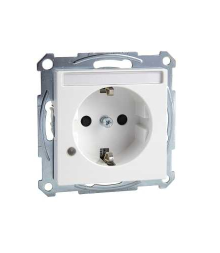 Gniazdo wtyk. SCHUKO p.opis., sygn. zał. przesł., b.śrub., B.A, P, Sys M