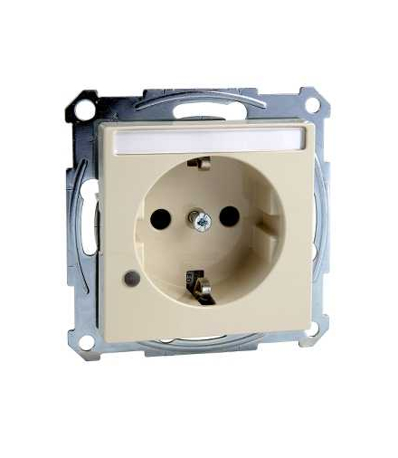 Merten Gniazdo wtyk. SCHUKO p.opis., sygn. zał. przesł., b.śrub., K, P, Sys M