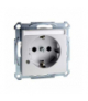 Merten Gniazdo wtyk. SCHUKO p.opis., sygn. zał. przesł., b.śrub., aluminium, Sys M