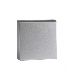 Merten System M, płytka centralna gniazda 2P+PE schuko z klapką, aluminiowy