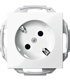 Merten Gniazdo wtykowe SCHUKO 45° z przesłoną, b.śrub., B.P, P, Sys M