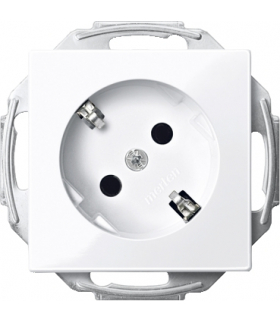 Merten Gniazdo wtykowe SCHUKO 45° z przesłoną, b.śrub., B.A, P, Sys M