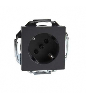 Merten Gniazdo wtykowe SCHUKO 45° z przesłoną, zaciski bezśrubowe, antracyt, system M