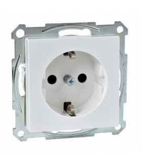 Merten Gniazdo wtykowe SCHUKO, z przesłoną, zaciski śrub., B.P, P, Sys M