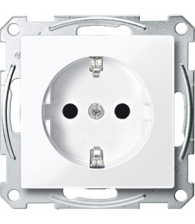 Merten Gniazdo wtykowe SCHUKO, z przesłoną, zaciski śrub., B.A, P, Sys M