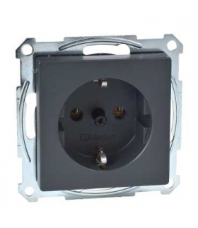 Merten Gniazdo wtykowe SCHUKO, zaciski śrubowe, antracyt, system M