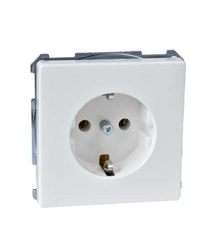 Merten Gniazdo schuko, zaciski śrubowe, biały, SYS.DES