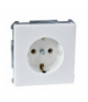 Merten Gniazdo schuko, zaciski śrubowe, biały, SYS.DES