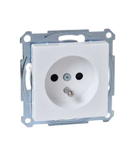 Merten Gniazdo wtykowe z uziemieniem i przesłoną, b.śrub., B.A, P, Sys M