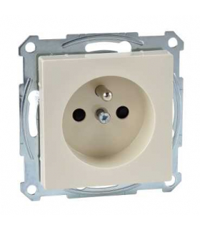 Merten Gniazdo wtykowe z uziemieniem i przesłoną, b.śrub., K, P, Sys M
