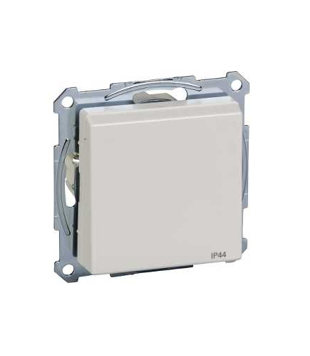 Merten Gniazdo wtykowe z uziemieniem i klapką, IP44, z przesł. b.śrub., B.P, P, Sys M