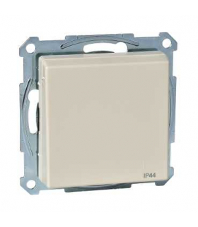 Merten Gniazdo wtykowe z uziemieniem i klapką, IP44, z przesłoną, śrub., K, P, Sys M